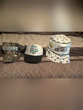 Green Bay Blizzard Hats Lot Of 3